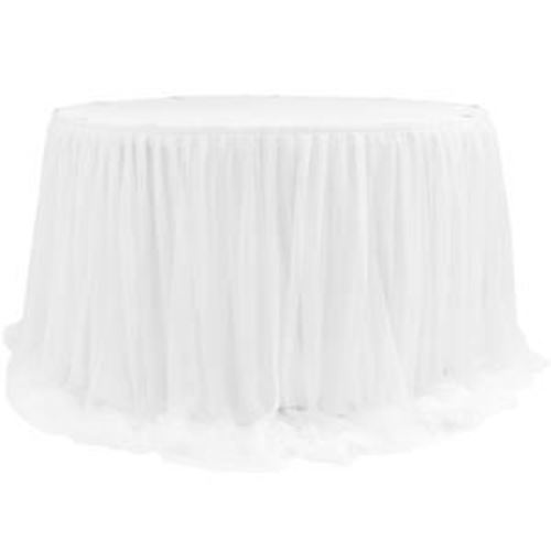 Picture of Table Skirt 14 - White (Chiffon )