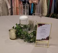Picture of Table Numbers (Gold Trim Vertical Stand)  - Clear