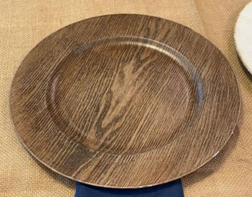 Picture of Charger Plate (Faux wood charger)  - Brown