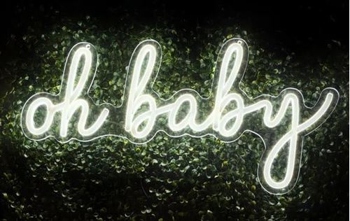 Picture of Sign (Oh Baby Neon)  - White