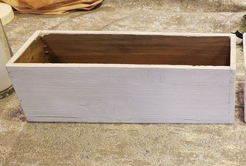Picture of Wood Box (Planter Box) 12x4x4 - White