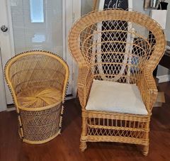 Picture of Furniture (Wicker Barrel Chair)  - Brown