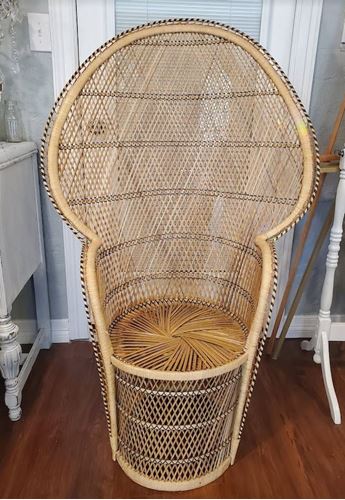 Picture of Furniture (Peacock Wicker Chair) 52" - Brown
