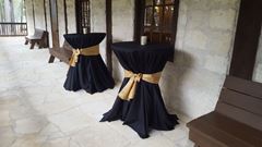 Picture of Table Cloth 132 - Black (Poly Round)