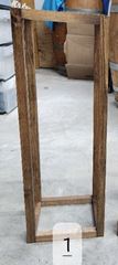 Picture of Lantern (Hollow Wood Frame Tall) 22X7.5 - Brown