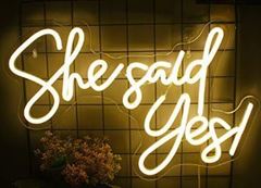 Picture of Sign (She Said Yes Neon Sign) 12X17 - White