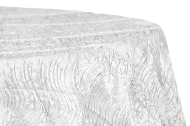 Picture of Table Cloth 120 - White (Wave Satin Round)