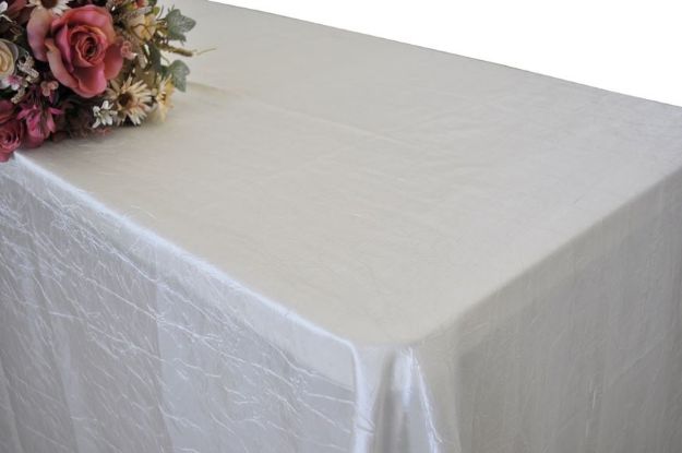 Picture of Table Cloth 90X132 - Ivory (Crushed Taffeta Rectangle)
