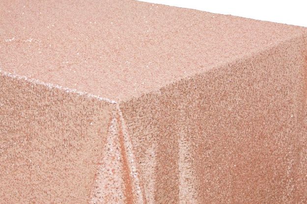 Picture of Table Cloth 90X132 - Blush (Glitz sequin Rectangle)