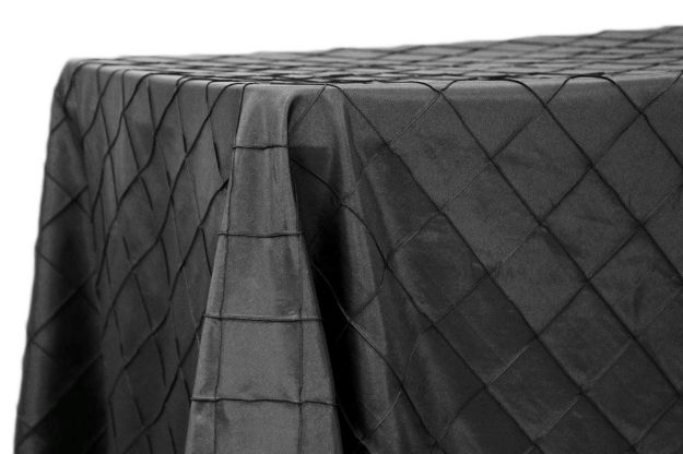 Picture of Table Cloth 90X156 - Black (Pintuck Taffeta Rectangle)