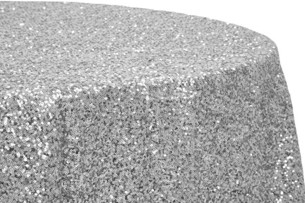 Picture of Table Cloth 108 - Silver (Glitz sequin Round)