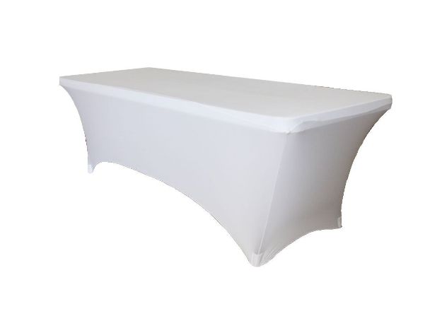 Picture of Table Cloth 90X132 - White (Stretch Rectangle)