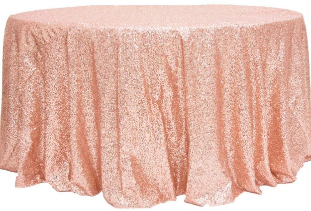 Picture of Table Cloth 120 - Blush (Glitz sequin Round)