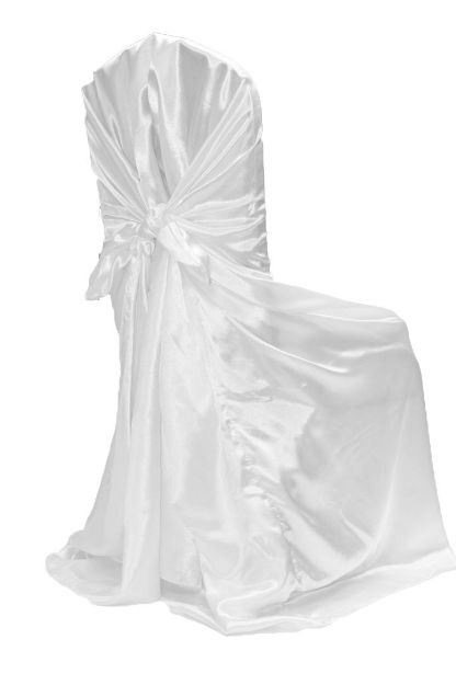 Picture of Chair Cover White (Satin Self Tie L)