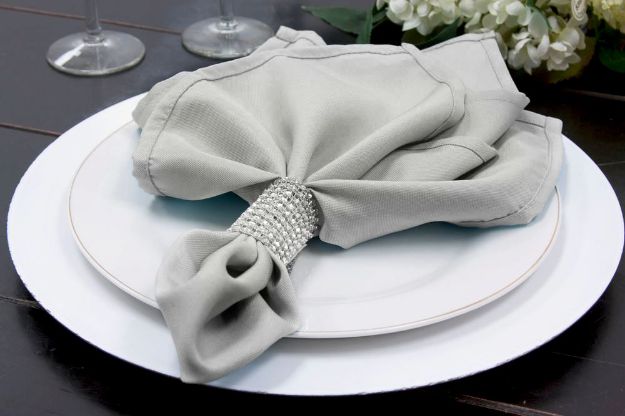 Picture of Napkin 20X20 - Silver Gray (Poly Square)