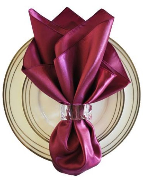 Picture of Napkin 20X20 - Sangria (Satin Square)