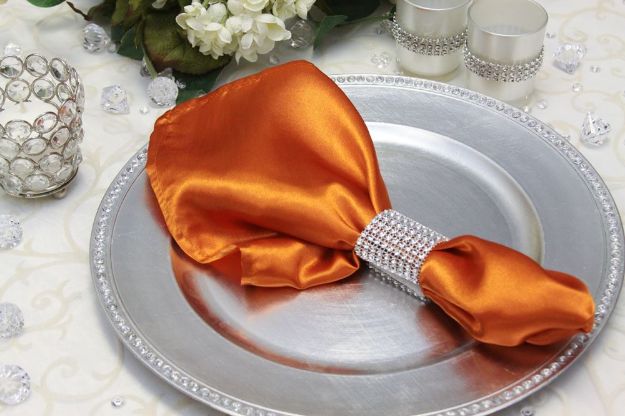 Picture of Napkin 20X20 - Burnt Orange (Satin Square)