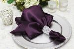 Picture of Napkin 20X20 - Eggplant (Satin Square)