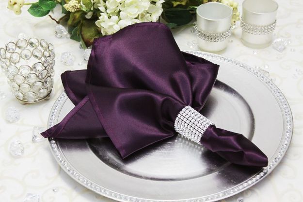 Picture of Napkin 20X20 - Eggplant (Satin Square)