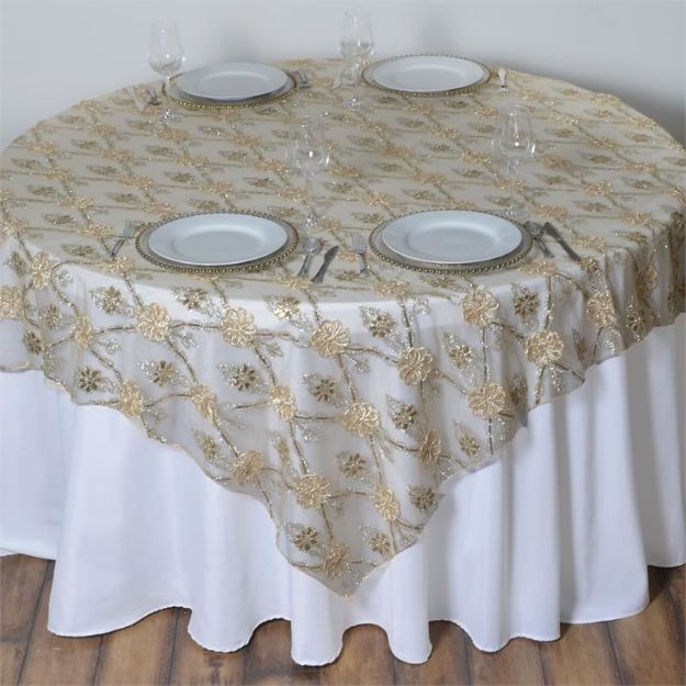 Picture of Overlay 72X72 - Champagne (ExtraLace Square)