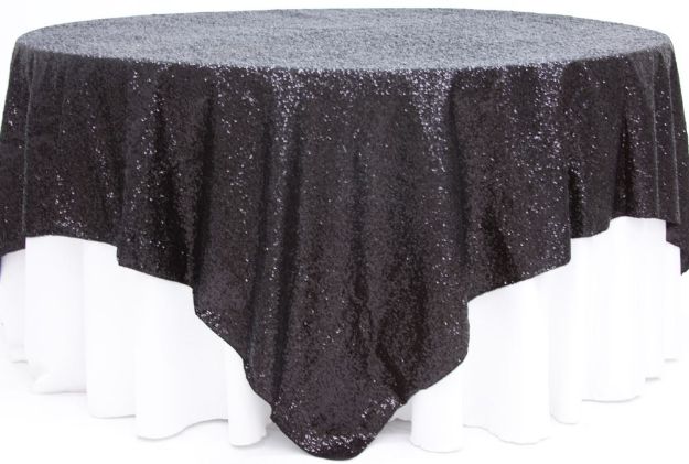 Picture of Overlay 90X90 - Black (Glitz sequin Square)
