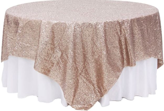 Picture of Overlay 90X90 - Champagne (Glitz sequin Square)