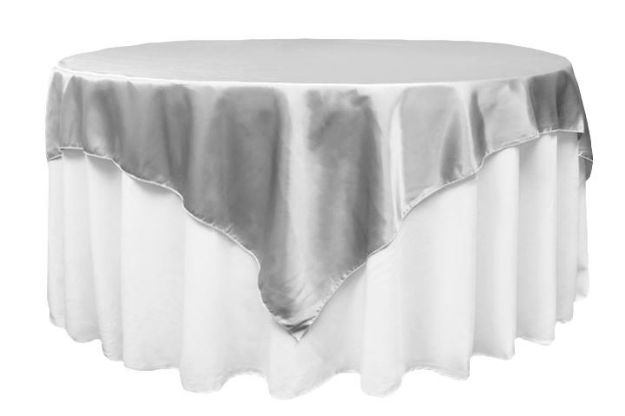 Picture of Overlay 90X90 - Silver (Satin Square)