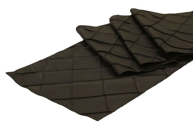 Picture of Runner 12X108 - Black (Pintuck Taffeta )