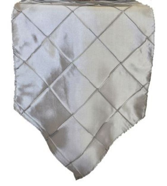 Picture of Runner 12X108 - Silver Charcoal (Pintuck Taffeta )