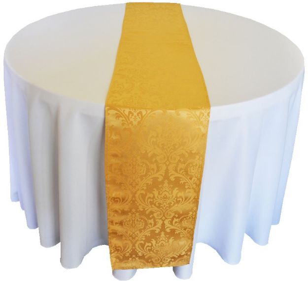 Picture of Runner 12X108 - Gold (Poly Damask  )