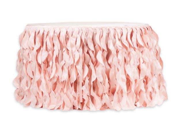 Picture of Table Skirt 17 - Blush (Curly willow )