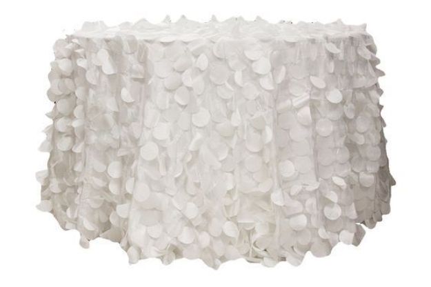 Picture of Table Cloth 120 - White (Circle Petal Round)