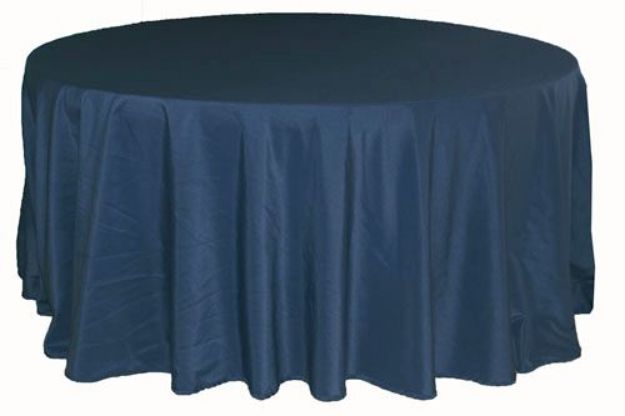 Picture of Table Cloth 90 - Navy (Poly Round)
