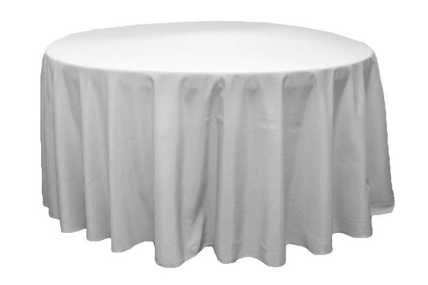 Picture of Table Cloth 90 - Silver Gray (Poly Round)