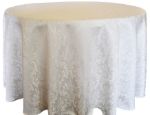 Picture of Table Cloth 120 - Ivory (Poly Damask  Round)