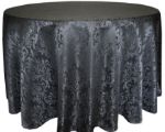 Picture of Table Cloth 120 - Black (Poly Damask  Round)