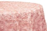 Picture of Table Cloth 120 - Blush (Satin Rosette Round)