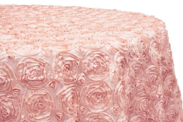 Picture of Table Cloth 120 - Blush (Satin Rosette Round)