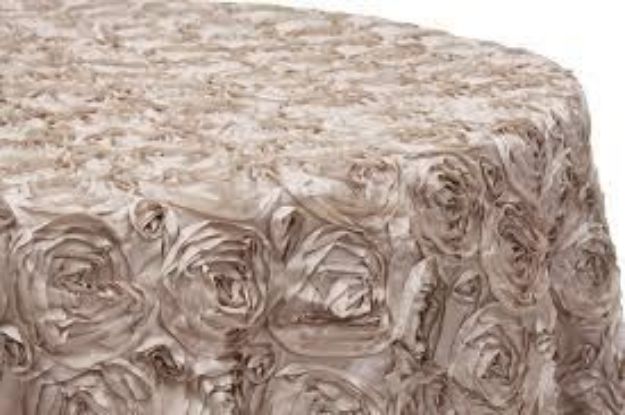 Picture of Table Cloth 120 - Champagne (Satin Rosette Round)