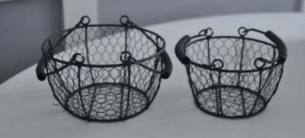 Picture of Basket (Chicken wire, round) Med - Brown