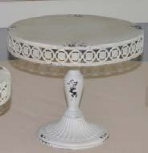 Picture of Cake stand (Round Shabby) 10" - Distressed