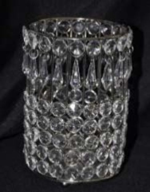 Picture of Candle Holder (Round W/Teardrop) 6.5" - Bling