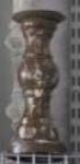 Picture of Candle Pillars (Rustic) Short - Brown