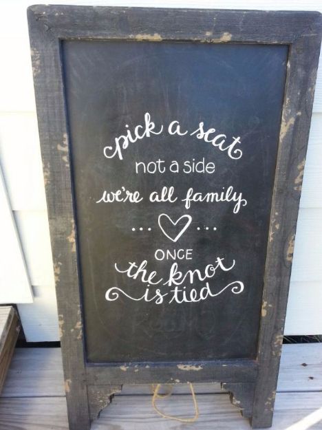 Picture of Chalkboard (Pick a seat) A 31.5X17 - Wood