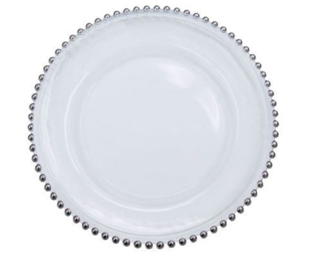 Picture of Charger Plate (Glass Beaded)  - Silver
