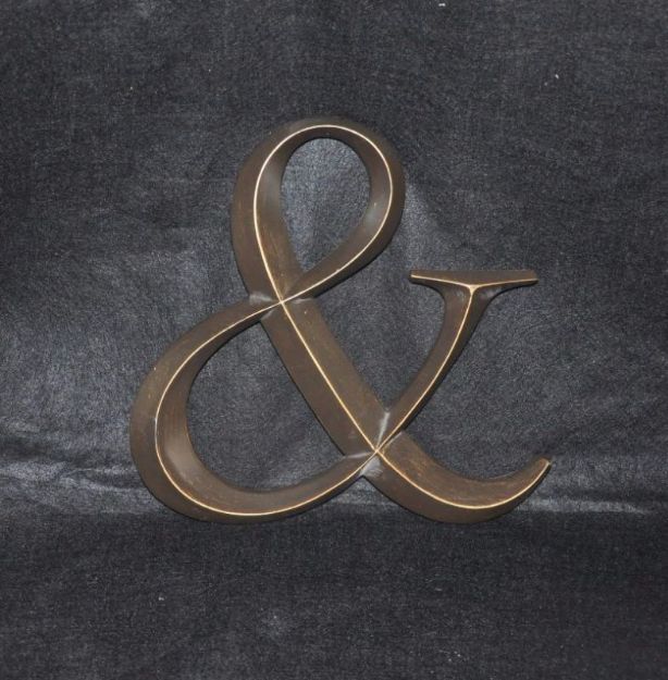 Picture of Sign (& sign) 12" - Gold