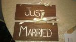 Picture of Sign (Just Married, hanging)  - Brown