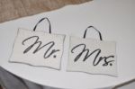 Picture of Sign (Mr & Mrs Square) Hanging - White