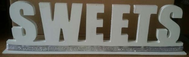 Picture of Sign (Sweets) 28.5" - White
