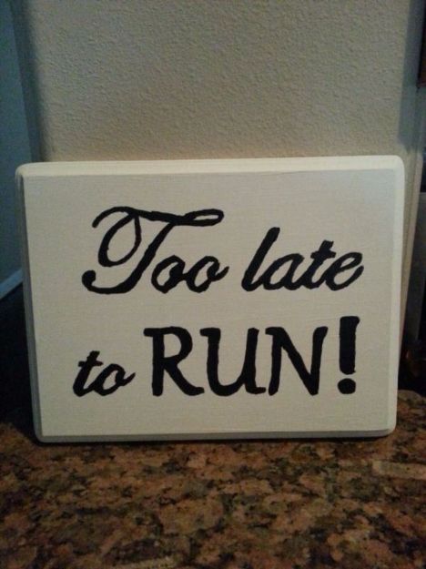 Picture of Sign (Too Late to Run)  - Off White